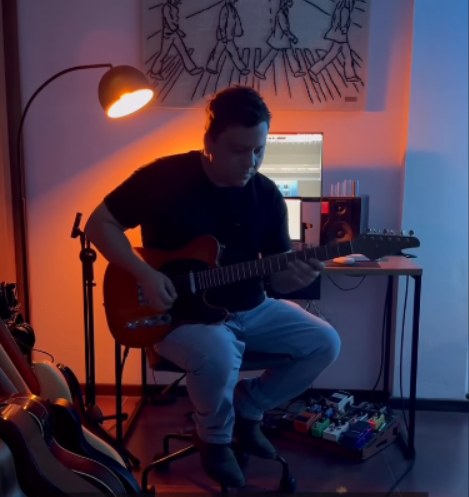 Grabación de guitarra afrobeat